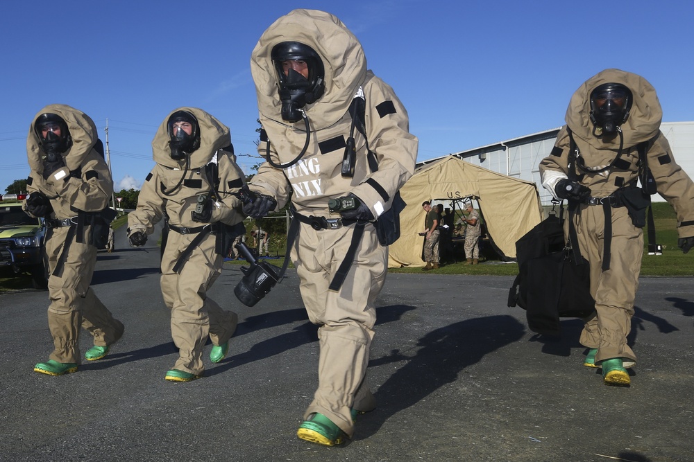 1st Marine Aircraft Wing CBRN training