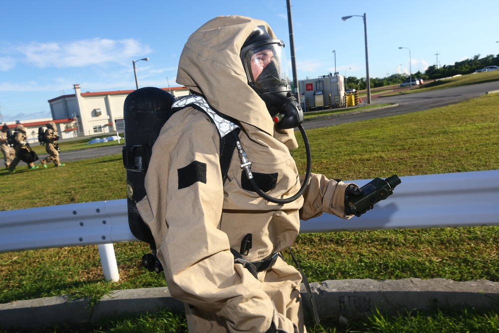 1st Marine Aircraft Wing CBRN training