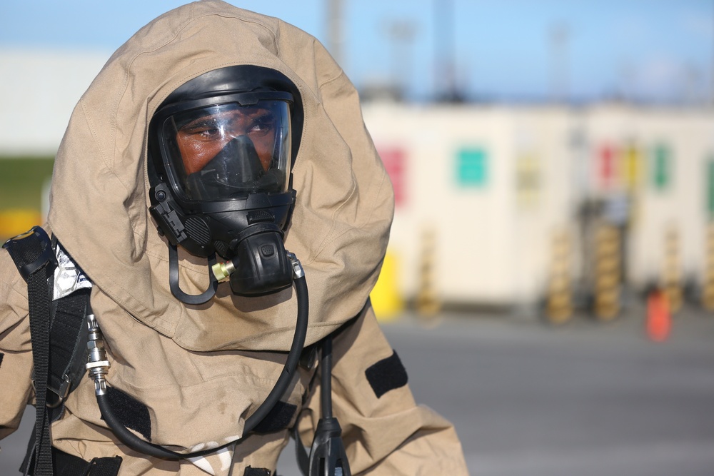 1st Marine Aircraft Wing CBRN training