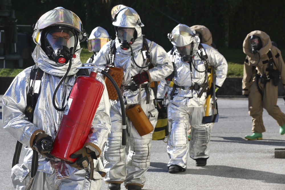 1st Marine Aircraft Wing CBRN training