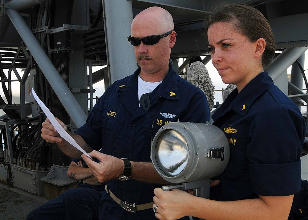 Junior officer training aboard USS Ashland