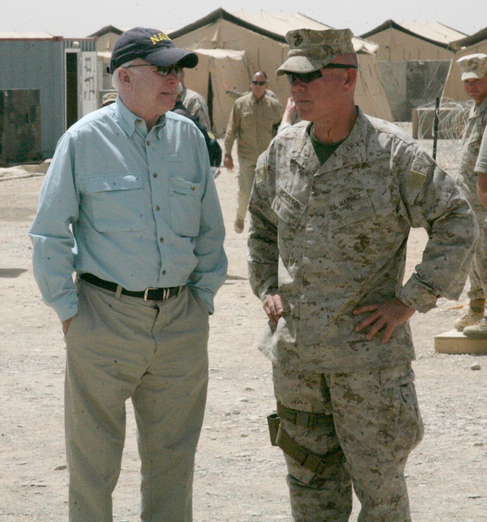 Sen. John McCain visits Camp Leatherneck