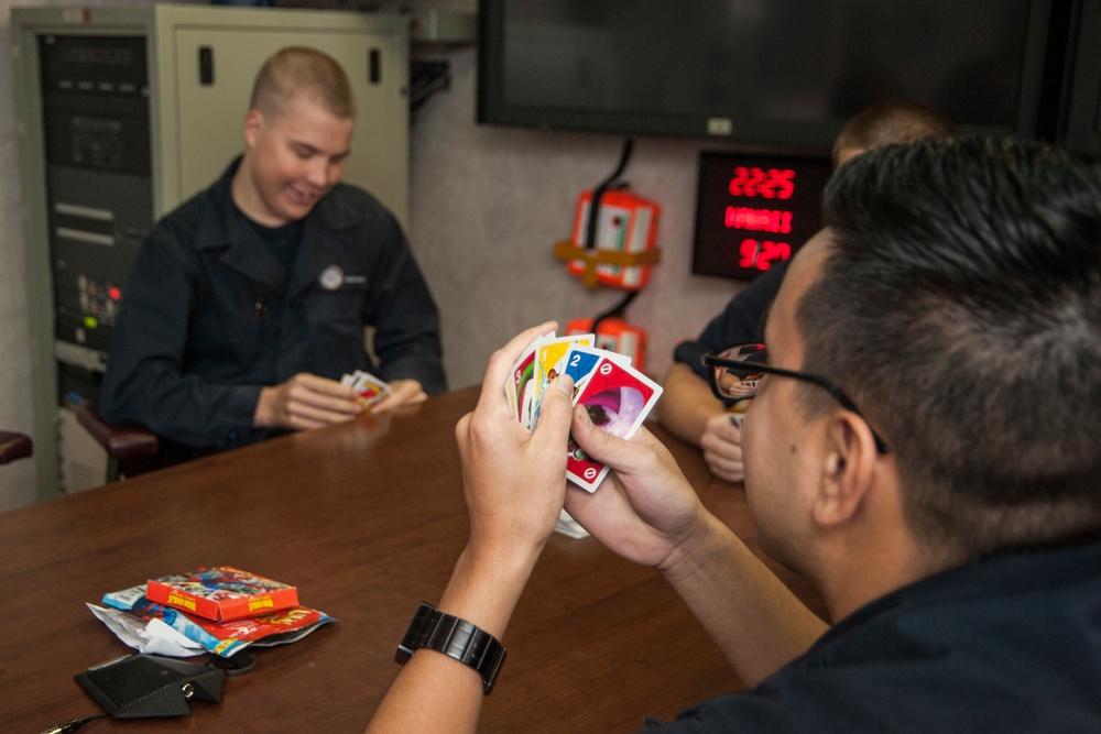 Board games aboard USS Carl Vinson