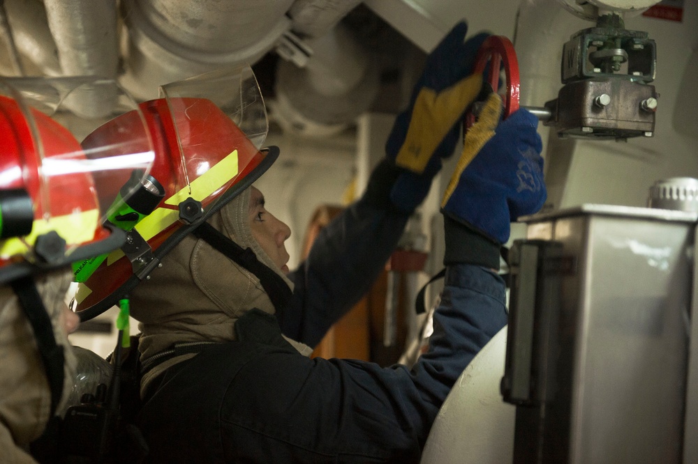 USS Arleigh Burke general quarters drill