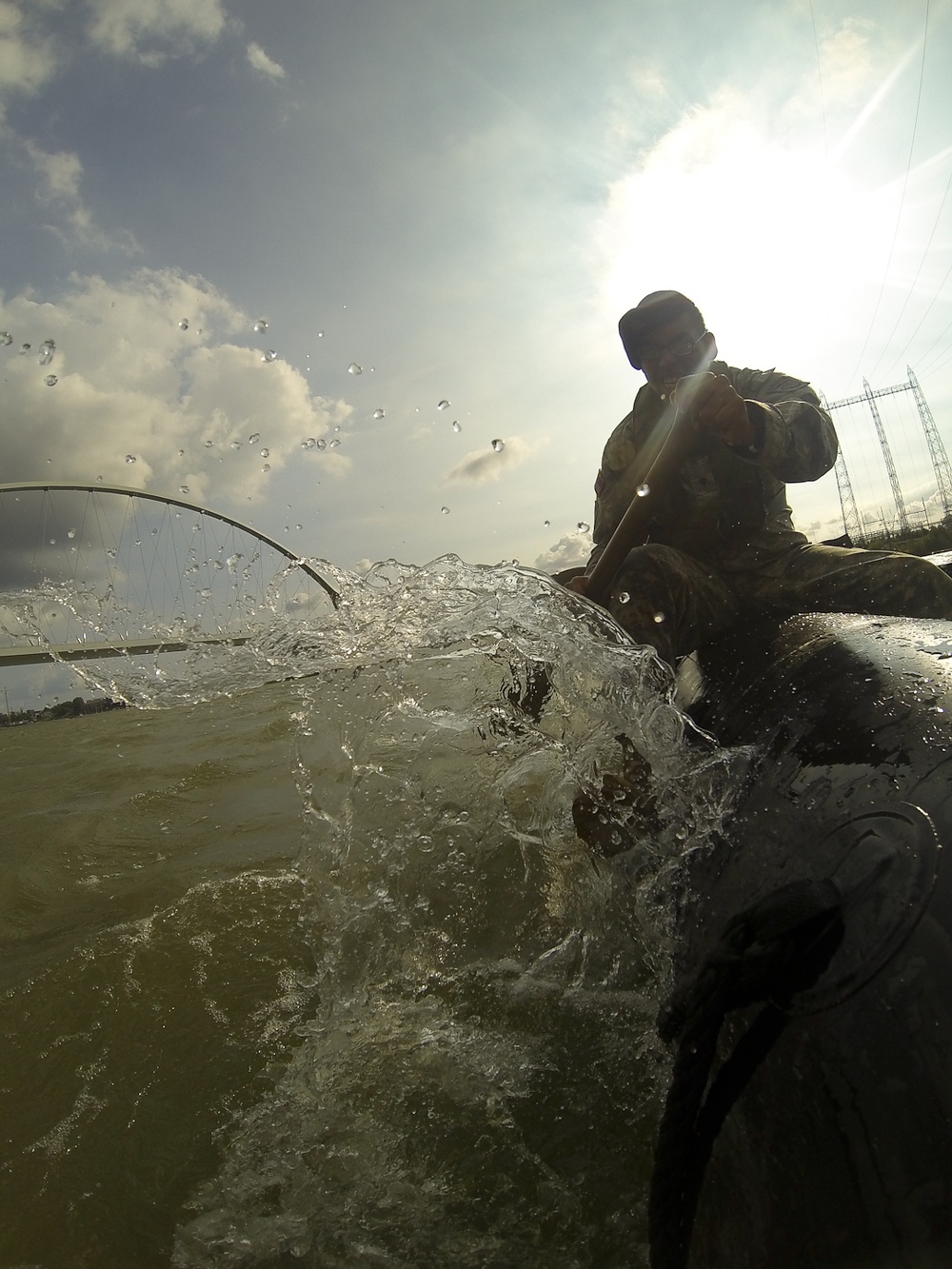 Paratroopers reenact Waal River crossing in Netherlands