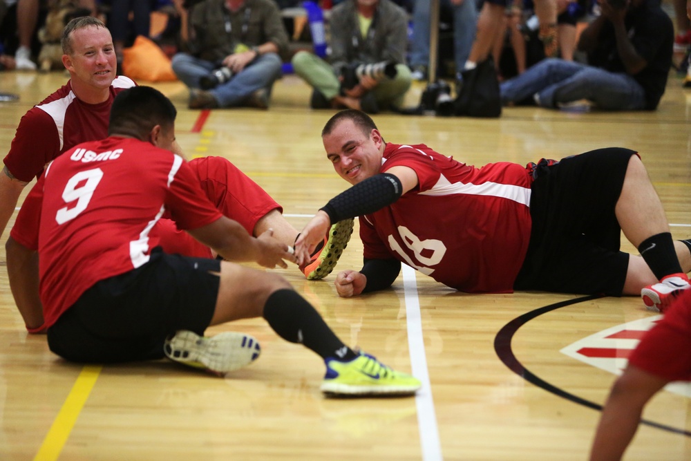 All Marine sitting volleyball team faces off against Air Force