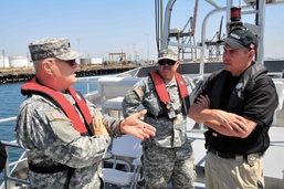 CSMR Soldiers board a dive support ship