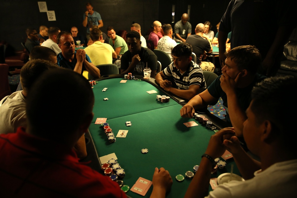 Texas Hold'em brings Marines to The Zone