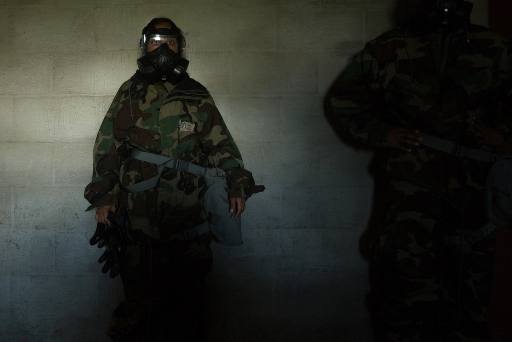 Inside a Marine gas chamber