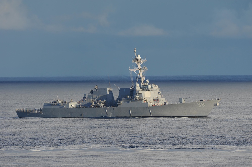 USS Forrest Sherman participates in strait transit exercise