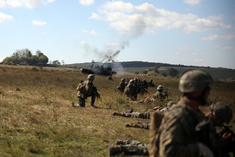 Marines, Romanian forces train to thwart potential attack at CINCU-14