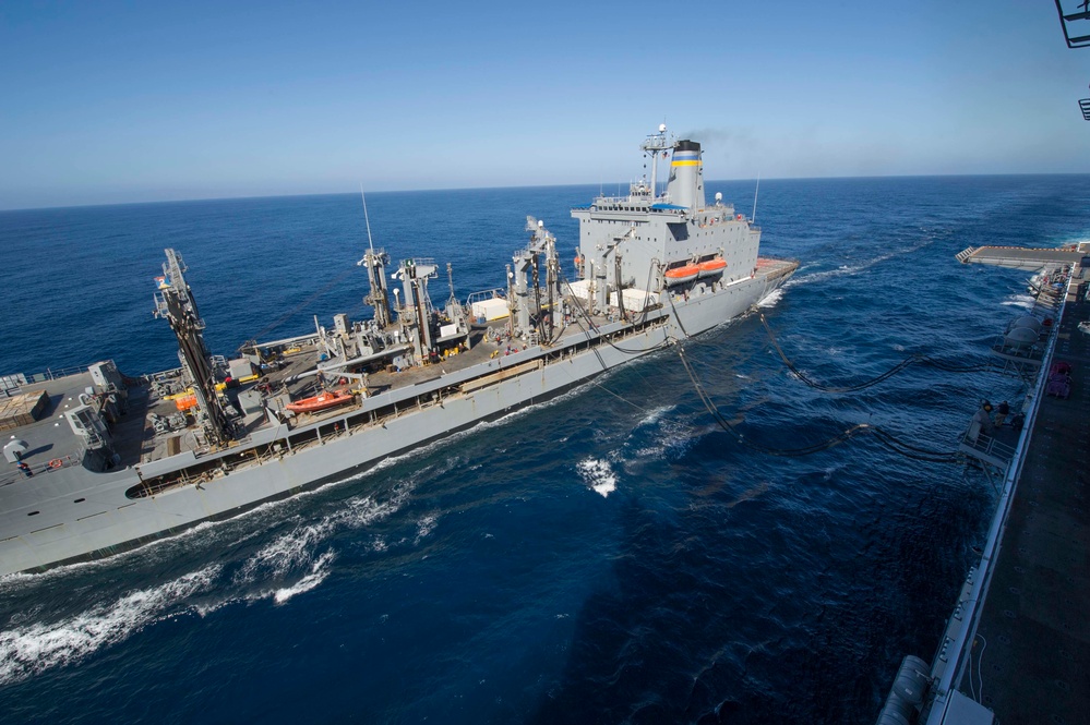 USS America's first underway replenishment