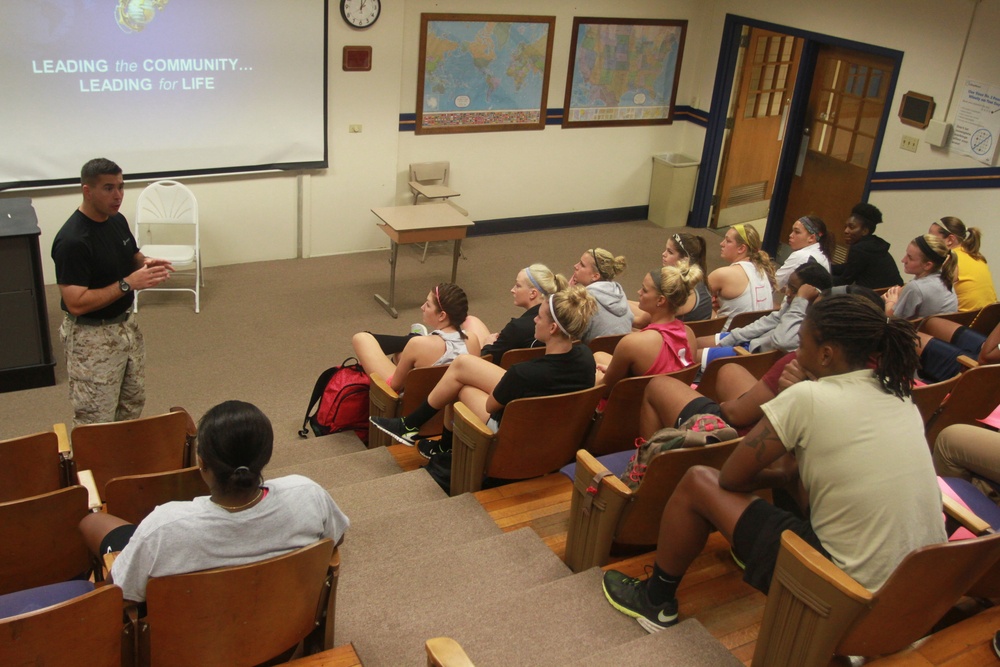 College athletes learn about leadership from the Marines