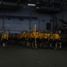 USS George H.W. Bush CPO selectees participate in marching drills