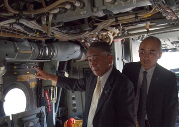 Ogasawara Village officials visit Osprey pilots, tour MCAS Futenma