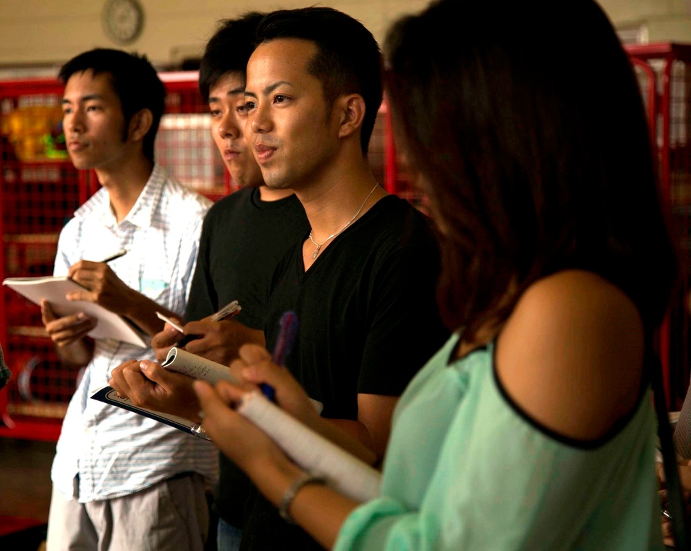 Okinawa International University students learn disaster preparation at Camp Foster Fire Station