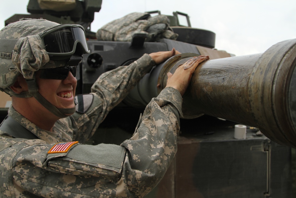 Greasin' up the gun tube