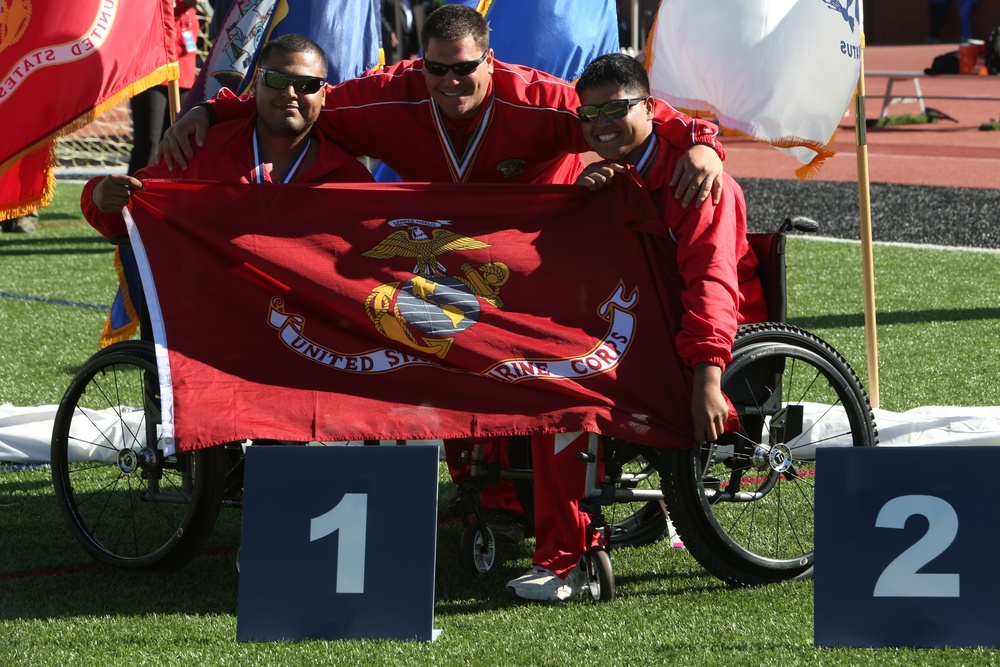 Marine Team competes in Warrior Games Track and Field Competition