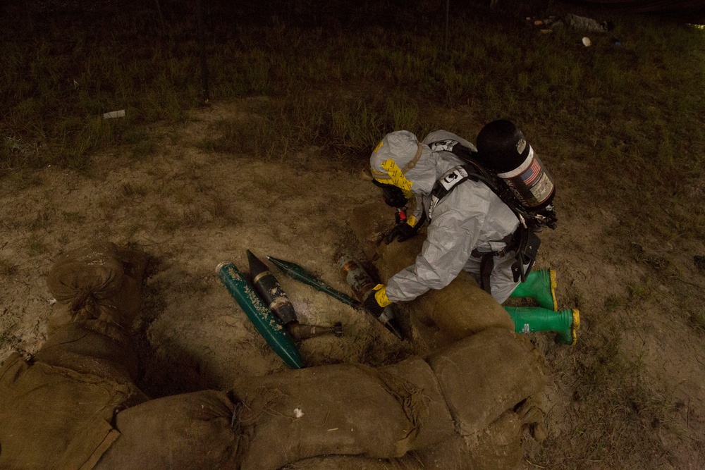 Unseen Threats: Marines train to defeat explosive devices in contaminated environments