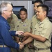 Rear Adm. Hugh Wetherald meets with Philippine navy officers during PHIBLEX 15