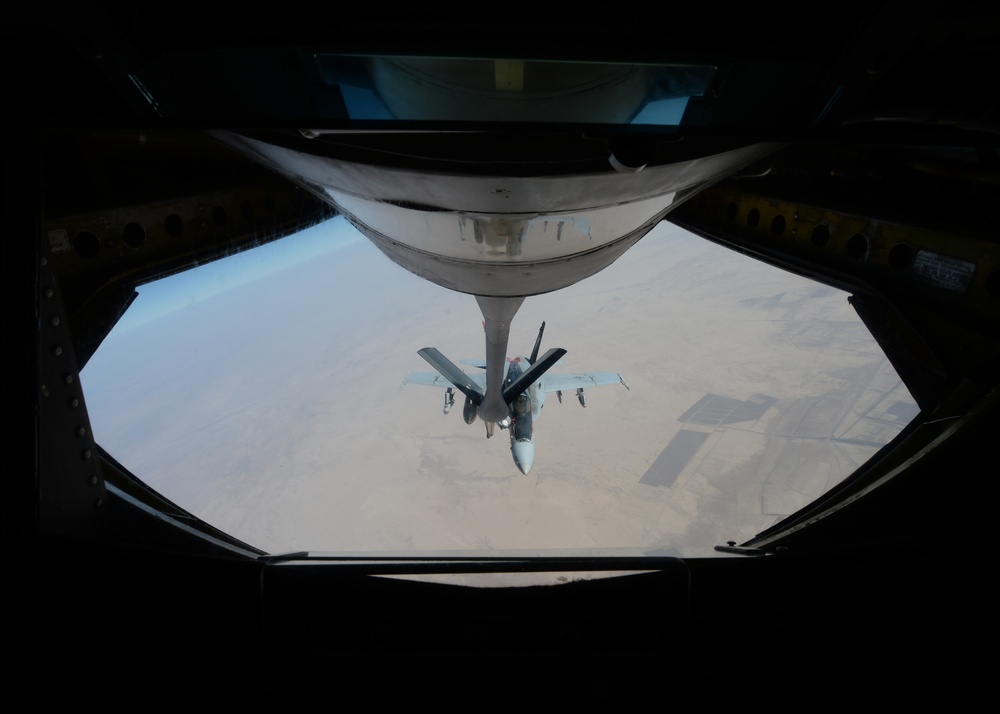 US Navy F-18E Super Hornets supporting operations against ISIL