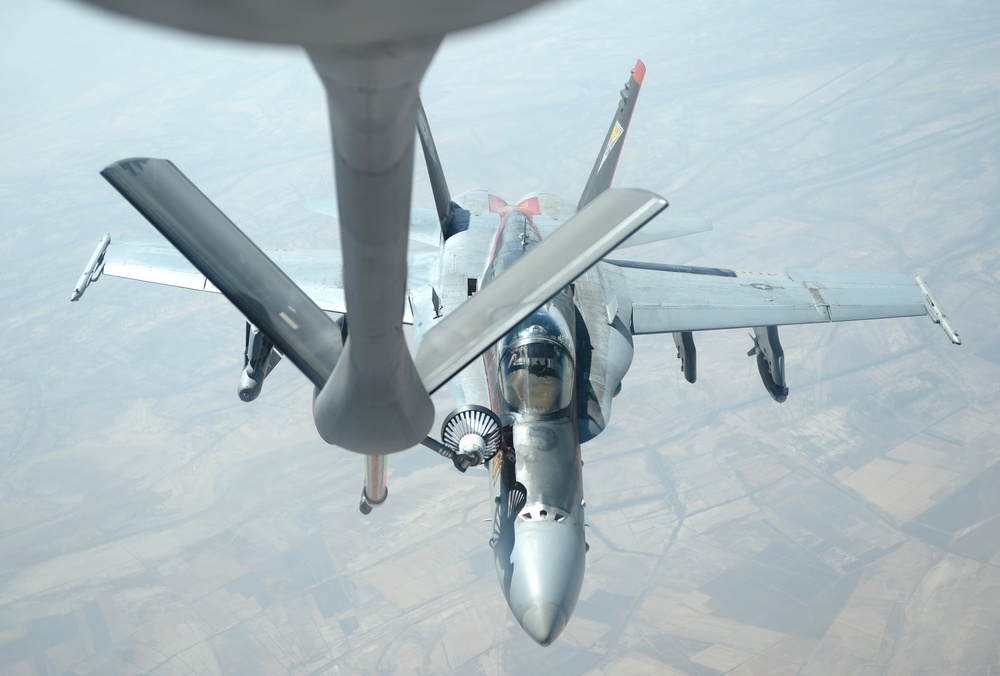 US Navy F-18E Super Hornets supporting operations against ISIL