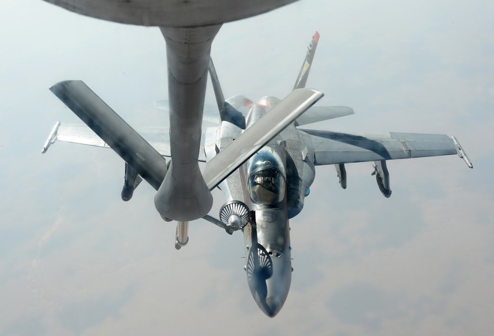 US Navy F-18E Super Hornets supporting operations against ISIL