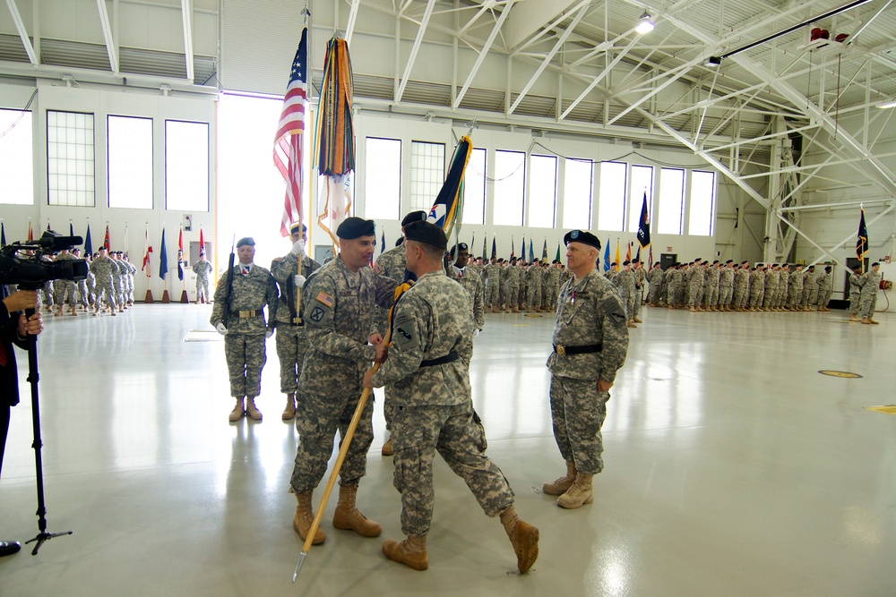 Change of command ceremony for the Atlantic Division, 75th Training Command