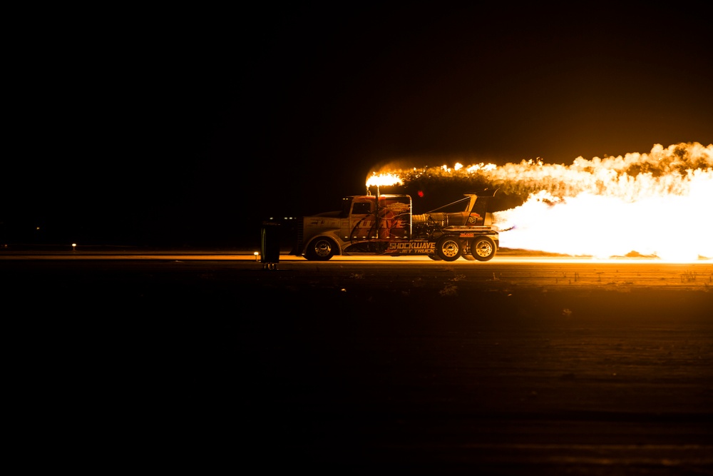 Shockwave Jet Truck performs at 2014 Miramar Air Show