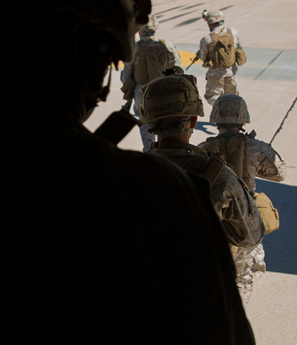 Disembarking from and MV-22B Osprey Part II