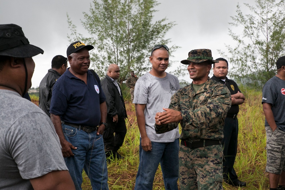 Marine returns to island home, trains local law enforcement