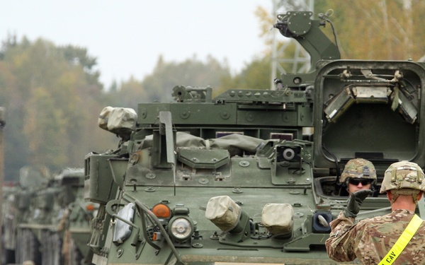 Strykers on Lithuanian soil