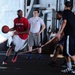 USS George H.W. Bush sailors play basketball