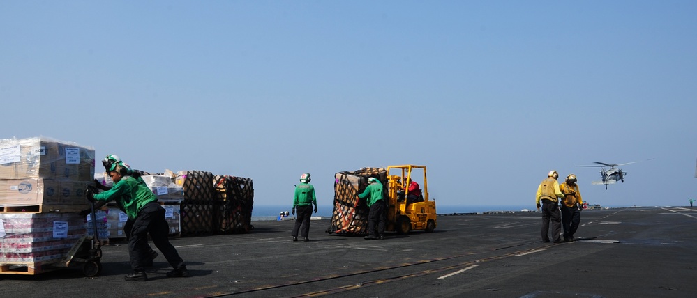 USS George H.W. Bush flight deck operations