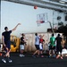 George H.W. Bush sailors play basketball