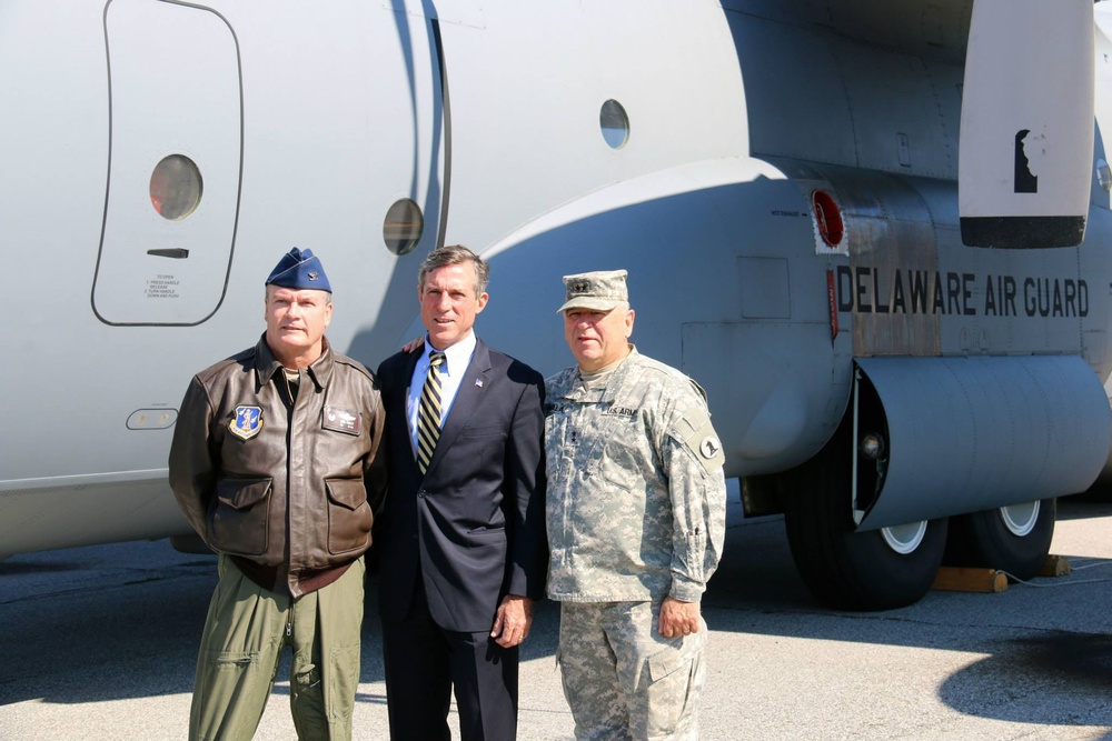 Congressman John Carney visits the Delaware Air National Guard Base