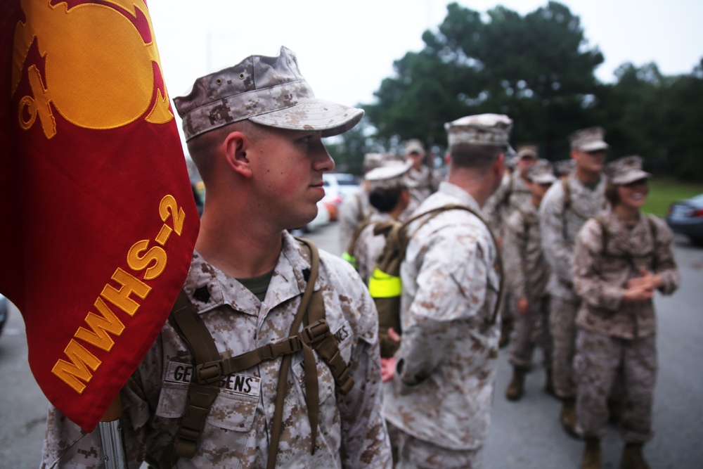 2nd MAW Marines hike, build operational readiness