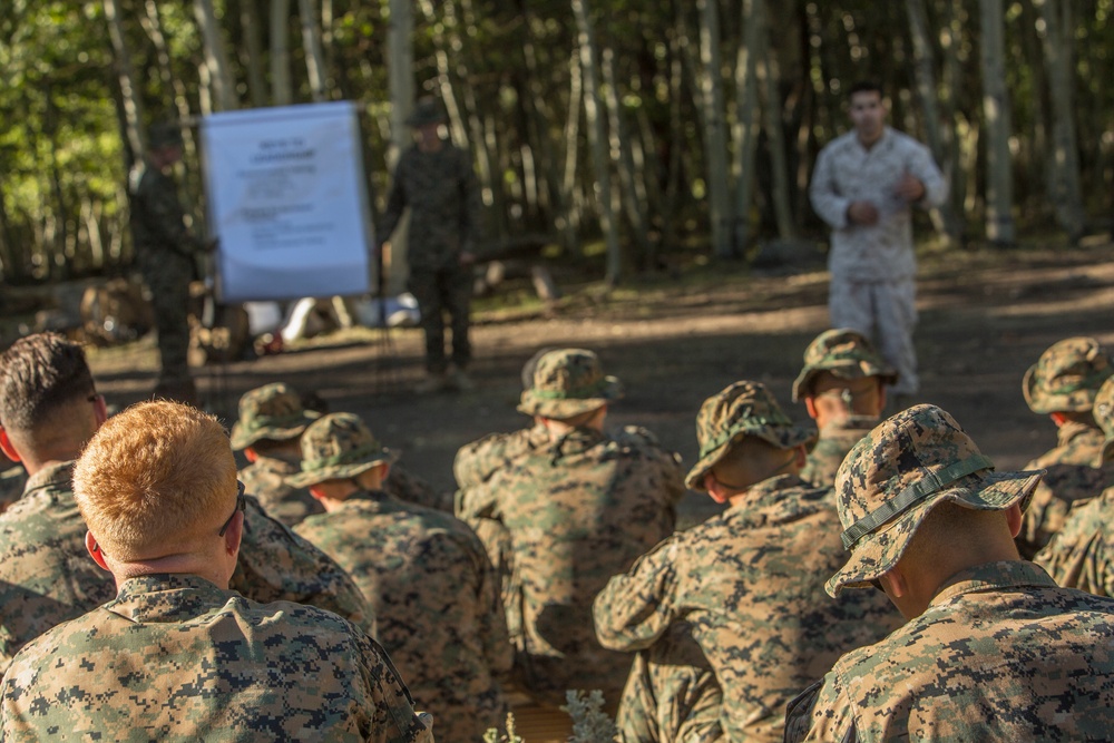 CLB-6 and 2/5 Marines receive cold weather classes at Mountain Warfare Training Center