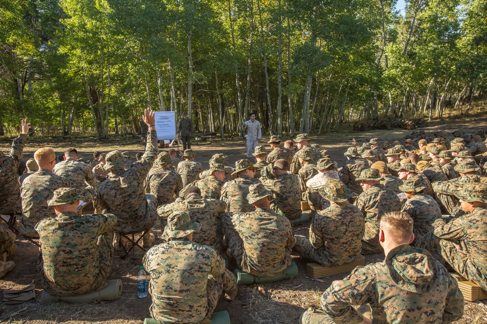 CLB-6 and 2/5 Marines receive cold weather classes at Mountain Warfare Training Center