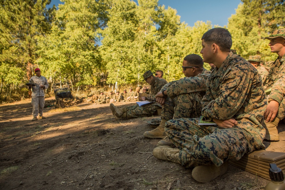 CLB-6 and 2/5 Marines receive cold weather classes at Mountain Warfare Training Center