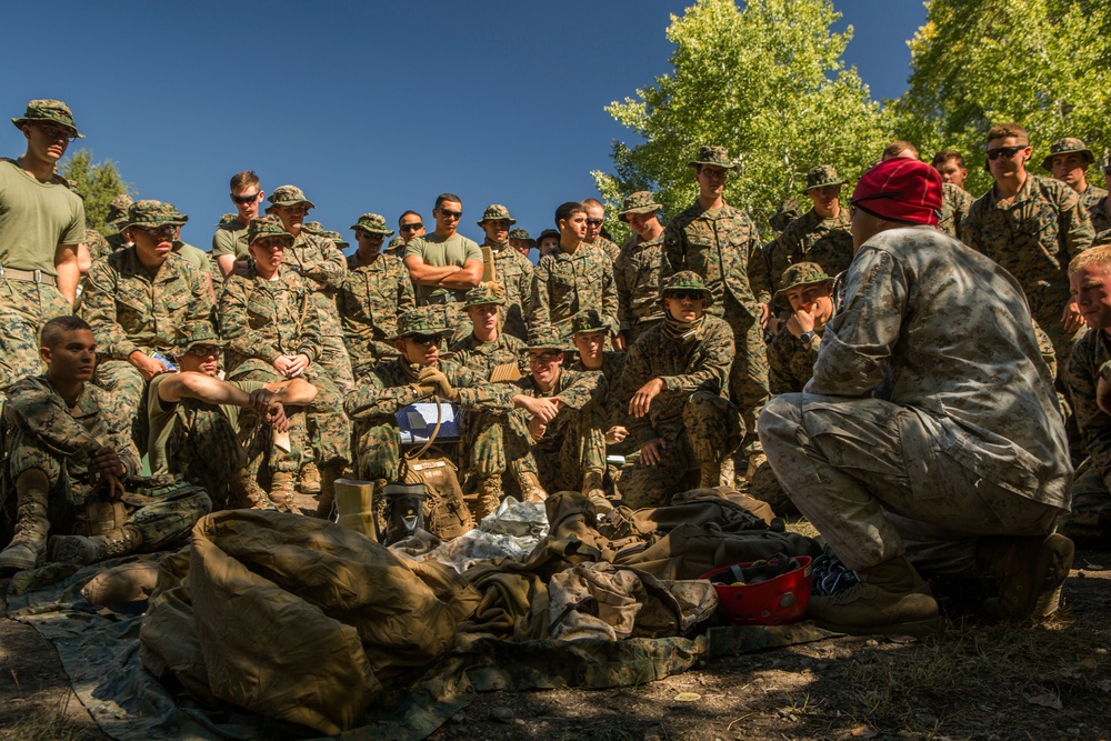 CLB-6 and 2/5 Marines receive cold weather classes at Mountain Warfare Training Center