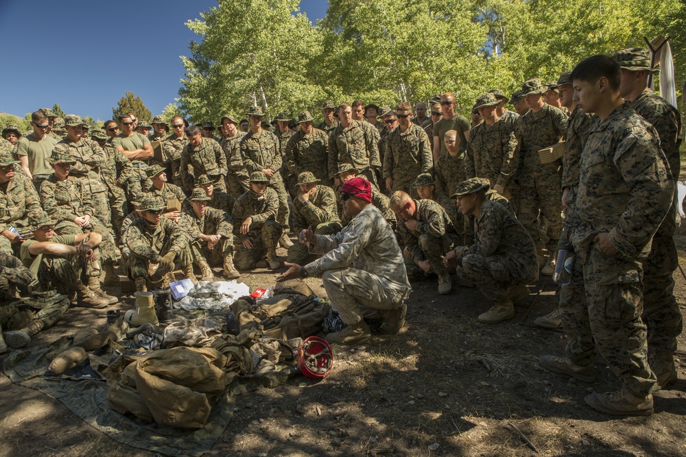 CLB-6 and 2/5 Marines receive cold weather classes at Mountain Warfare Training Center