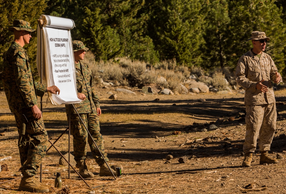 CLB-6 and 2/5 Marines receive classes on cold weather injuries and emergency situations