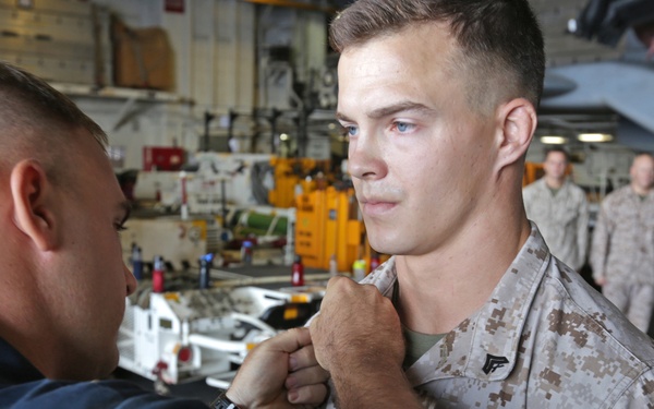 BLT 1/6 tank driver promoted aboard Bataan