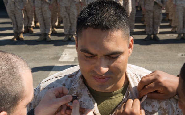 BLT 1/6 welcome new Staff NCO into its ranks