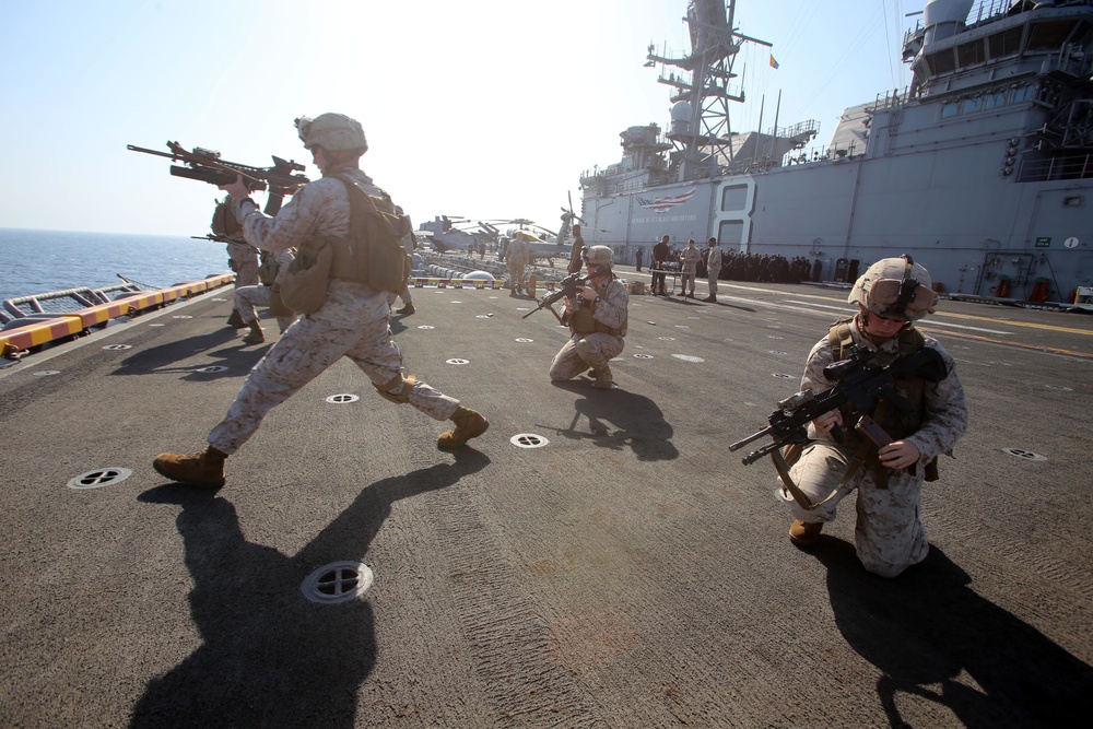 Marines conduct squad tactics drills, remedial action drills