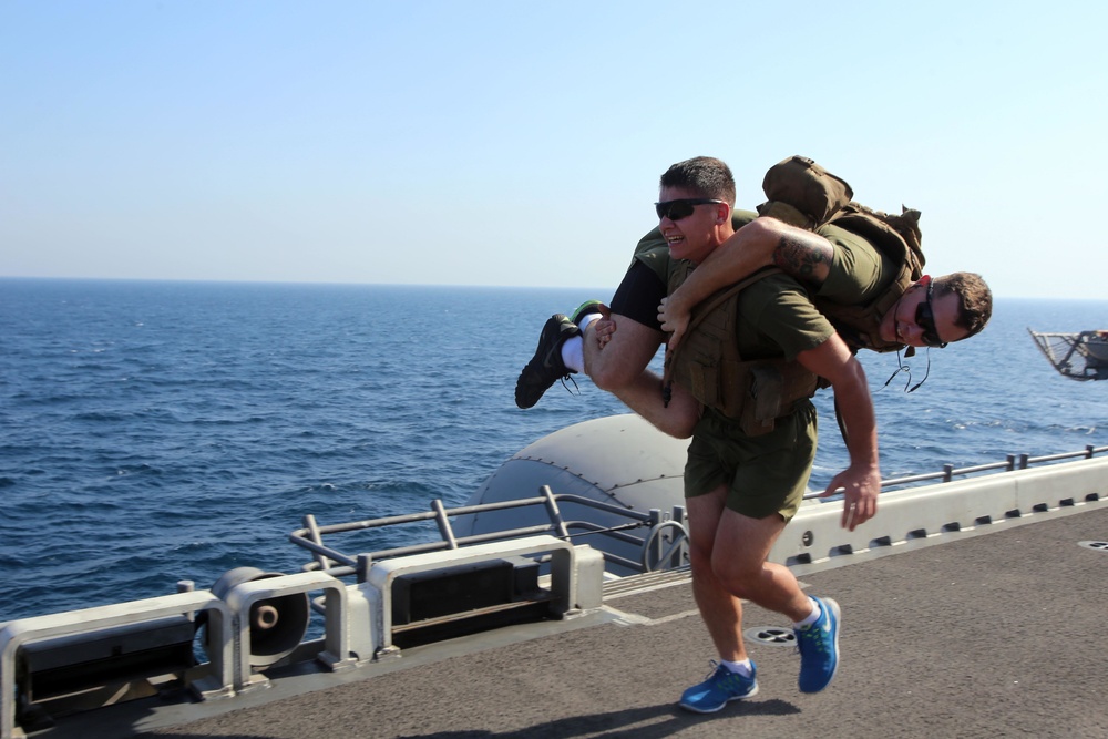 Marines aboard USS Makin Island