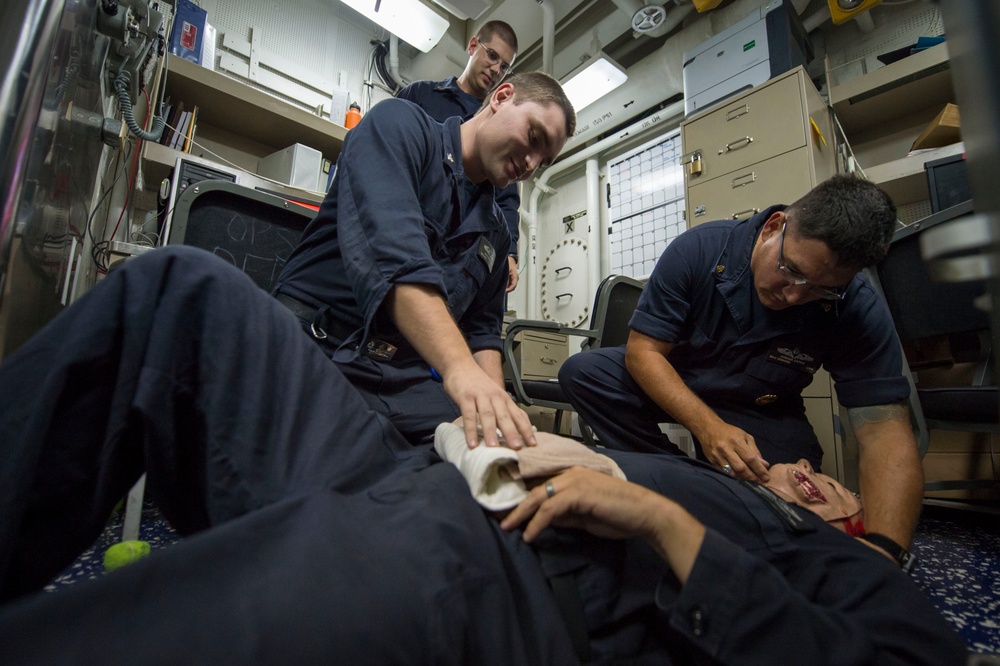 USS Cole medical drills