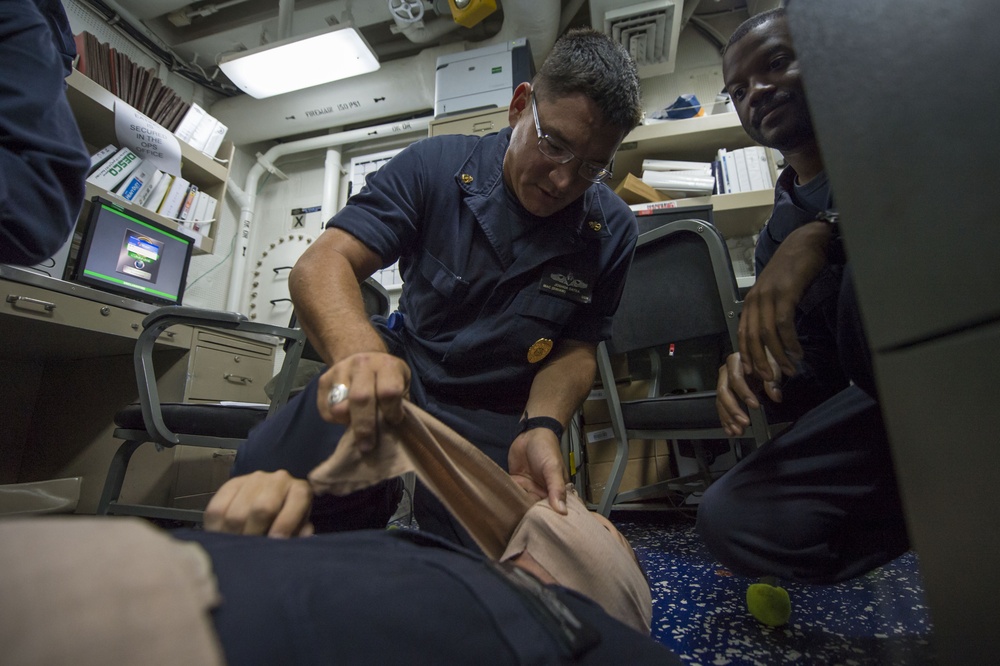 USS Cole medical drills