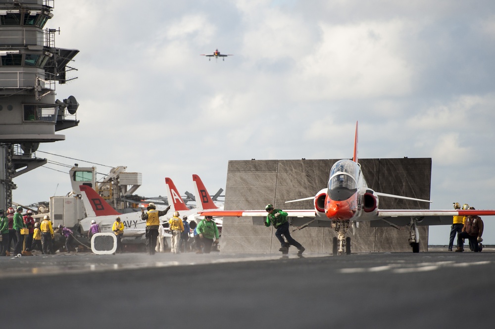 Clearing the flight deck